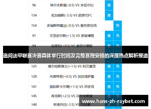 追问法甲联赛决赛具体举行时间及完整赛程安排的深度热点解析报道 追问法甲联赛决赛具体举行时间及完整赛程安排的深度热点解析报道